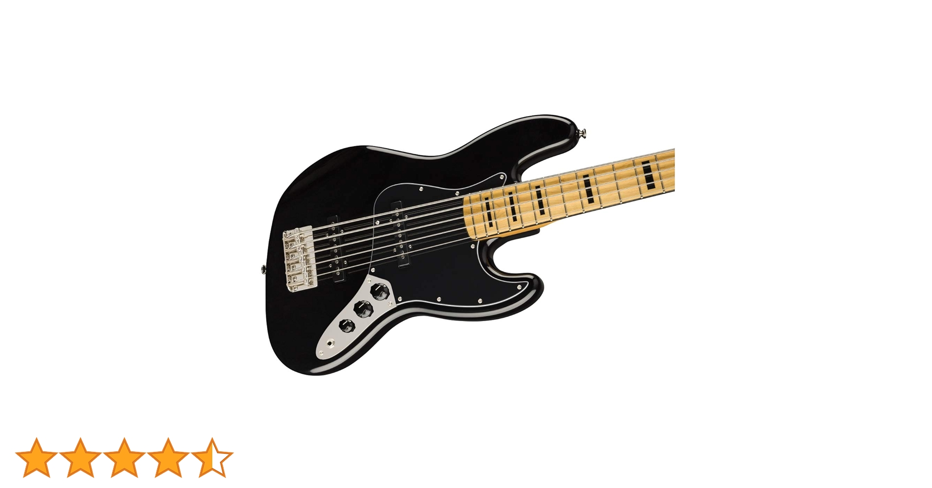 Squier Classic Vibe 70s 5-String Jazz Bass, Black, Maple